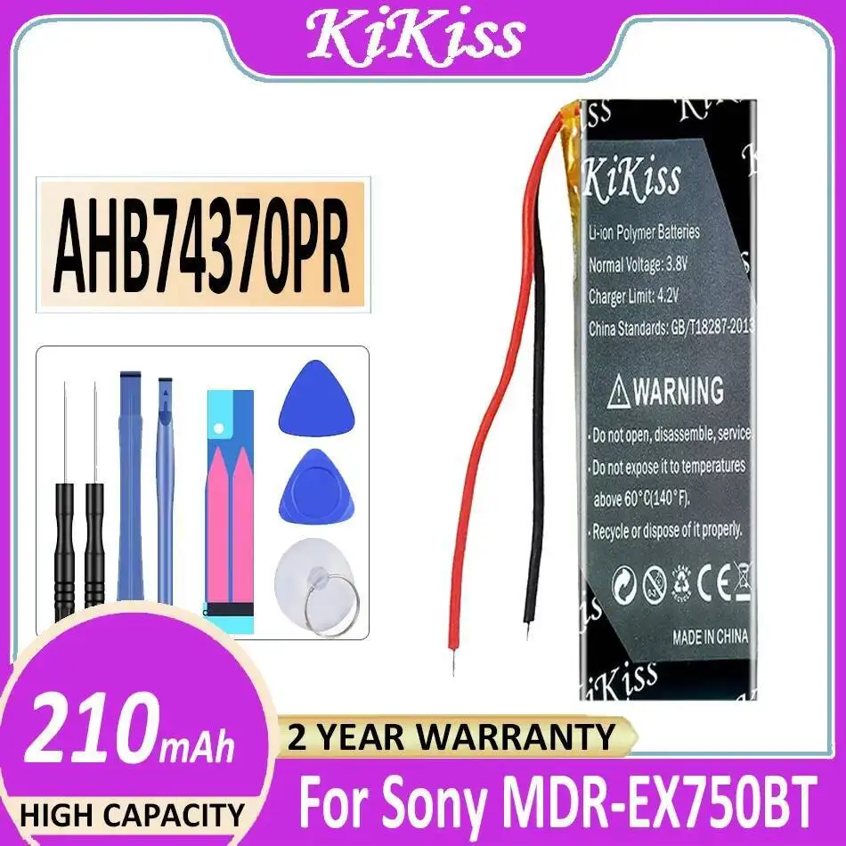 

Стабильный аккумулятор для наушников Sony Mdr-EX750BT WI-C600N, 2-проводной, 210 мАч, AHB74370PR