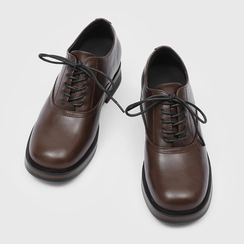 Business Leisure Men Derby Shoes High-end Texture Round Toe Extremely Simple Style Breathable Commuting Fashion Shoes