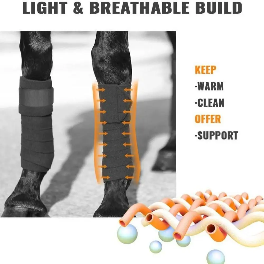 Vendas forro polar para caballos – Transpirables y absorbentes - imagen 2