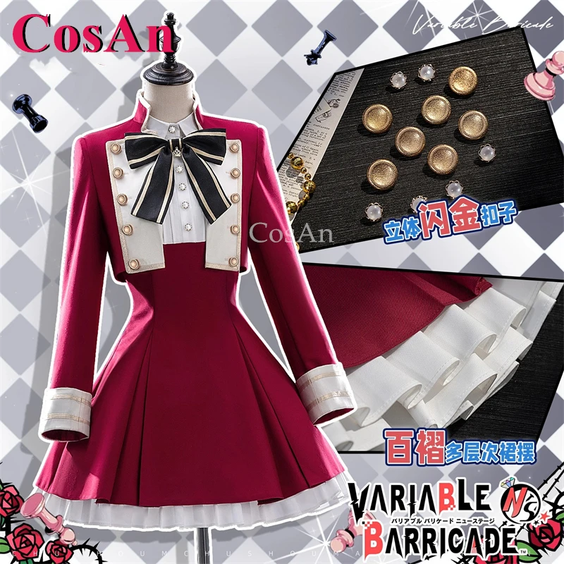 CosAn Game Variable Baricade Hibari Tojo Costumes de Cosplay Uniforme Scolaire Tenue de Fête pour Femme Vêtements de Jeu de Rôle