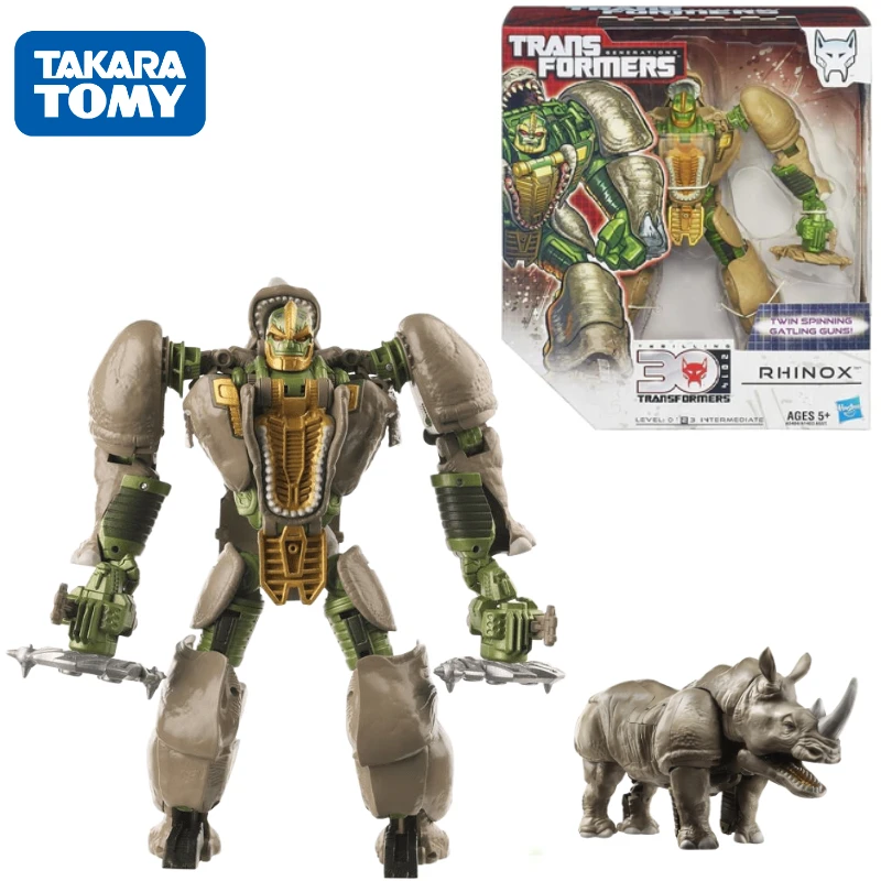 In Stock Takara Tomy Transformers G Series 30th Anniversary V-Class Rhino Warrior Robot Anime Action Model Toys Gift