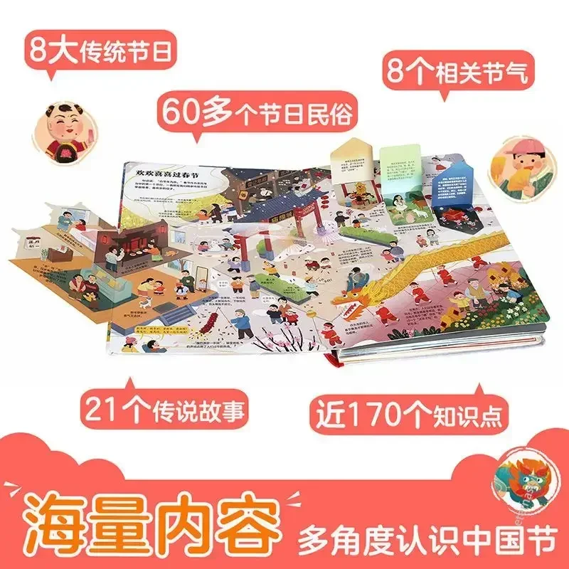 Libro book 2 picture book culture are in the festival Culture hidden in the myth 3d interactive stereo flip book traditional fes