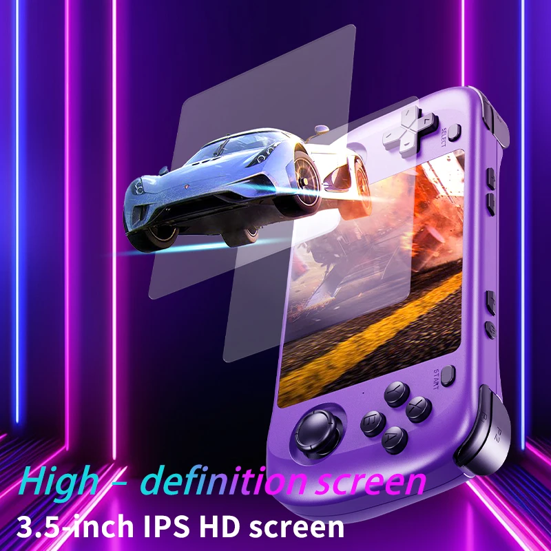 Retro Gaming Console H36S 2025 Handheld Portable Player IPS HD Display 64GB 128GB Open Source OS Classic Games