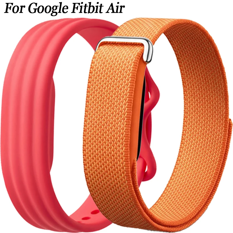 Offizielles Nylon- und Silikonarmband für Google Fitbit Air Sports, bequemes Armband für Google Fitbit Air Belt-Zubehör
