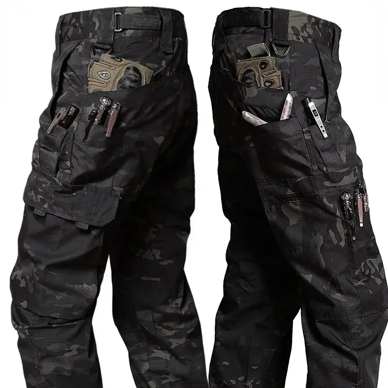 Pantaloni Cargo da uomo pantaloni da lavoro Multi tasche pantaloni tattici Casual capispalla maschili pantaloni dritti autunno inverno resistenti all'usura