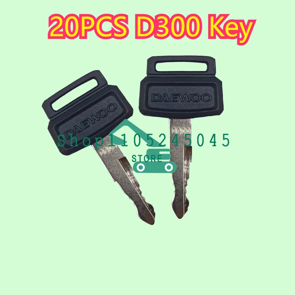 

20pcs For D300 2172-00218 Excavator Ignition Starter Key D300 S220 DH220 DX220 DH200