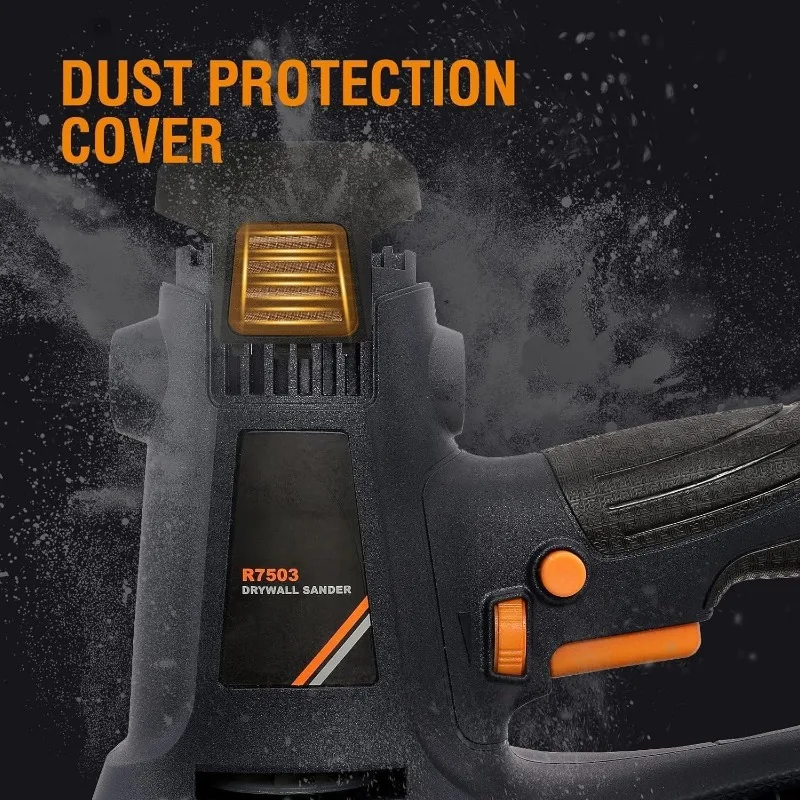 ماكينة صنفرة الحوائط الجافة المحمولة بقدرة 810 وات، ماكينة صنفرة كهربائية للجدران، صنفرة خشنة ودقيقة، سرعة متغيرة 1500-2800 دورة في الدقيقة، وسادة مطورة، #5