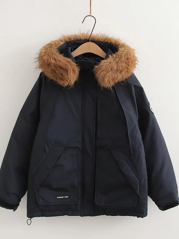 [Ready Stock] Giacca invernale da donna in cotone caldo spesso di alta qualità Parka da donna Capispalla addensato in cotone morbido leggero vintage giapponese