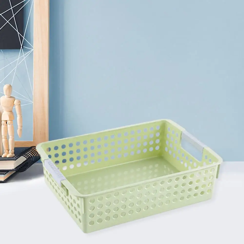 Ventilated Storage Basket Versatile Hollow Design Storage Basket for Clothes Food Space-saving Organizer for Home Use Bathroom