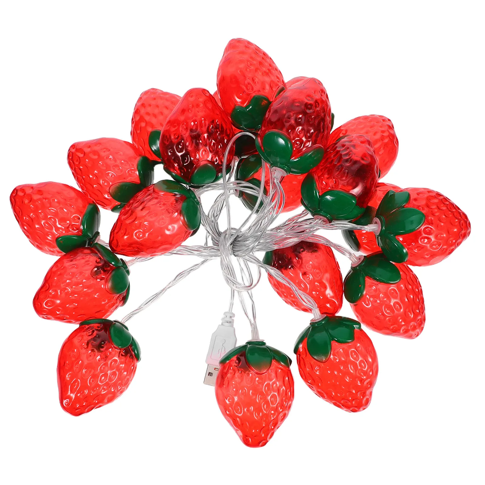 LED Strawberry Lights String Cluster Fairy Lights for Indoor Outdoor Use Bedroom Living Room Dorm Shop Gallery Decorative Mood