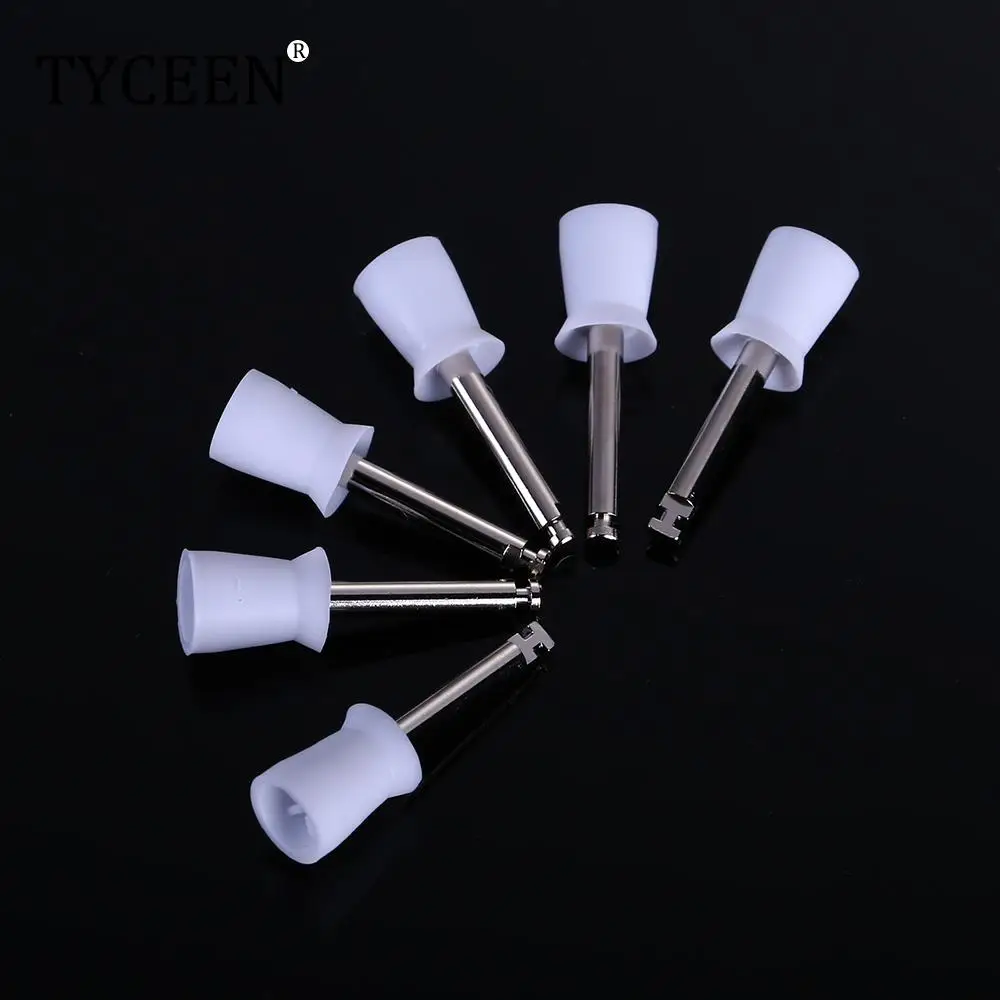 10pcs Dental Polishing Cup Tooth Polish Polishing Brush Polisher Prophy Rubber Cup Latch Dentist Tool Lab Material Shank 2.35mm