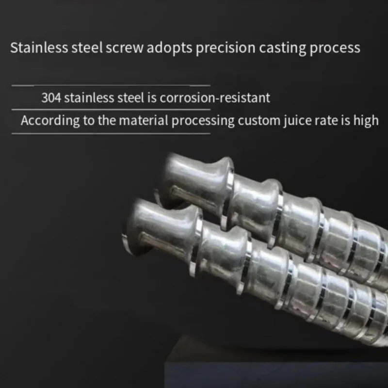 High Quality 304 Stainless Steel Screw Juicer For Fruits Strawberry Blueberry Juice Vegetables Home Use