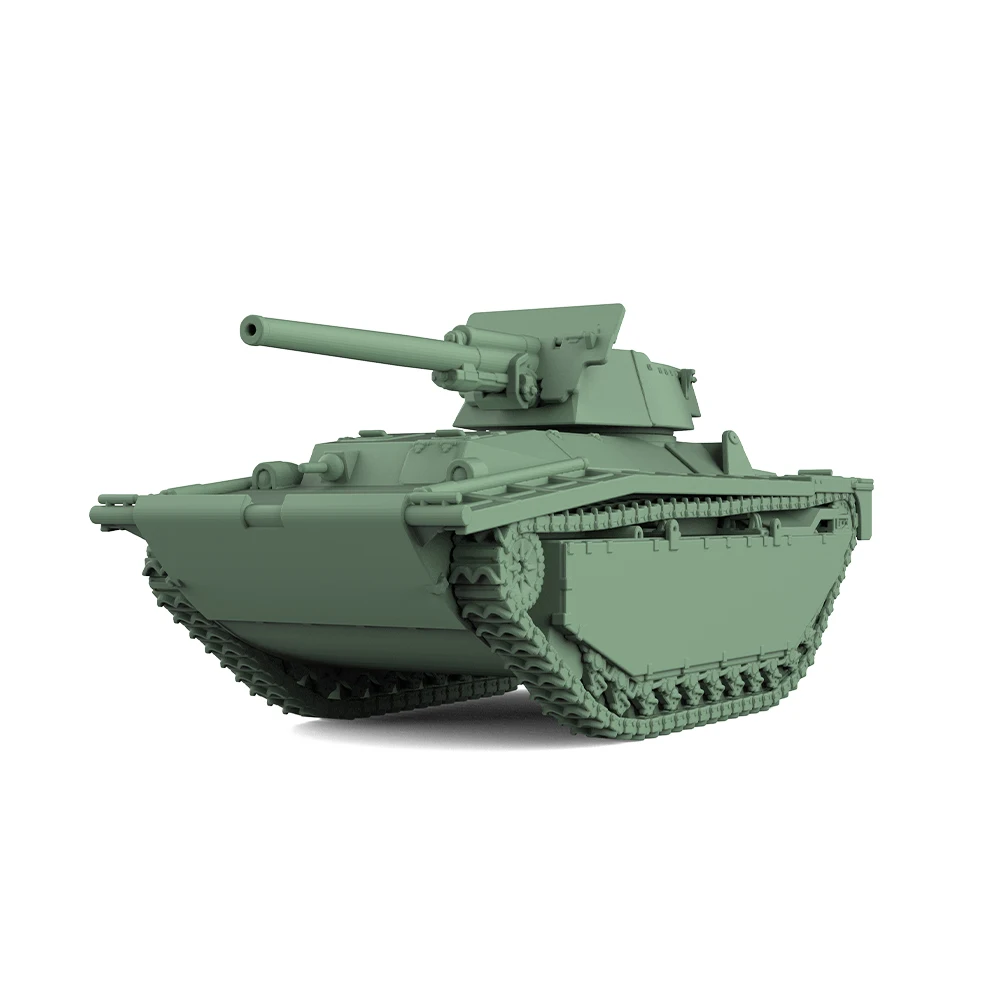 SSMODEL SS549 1/200 1/350 1/700 Model Kit US LVT(A)-4/ZiS-2 Tank Destroyer Miniature Static Model War Games