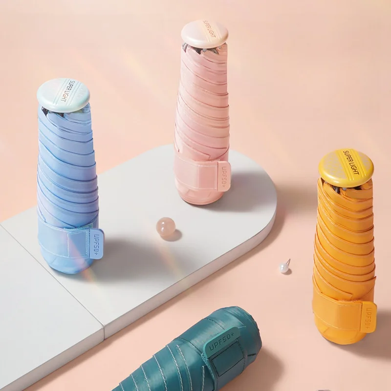 

Ultra-Light 30g Bla Glue Sunscreen Thumb Ultra-Light Sun Umbrella Five Umbrella UV Protection Cact Japanese Sle