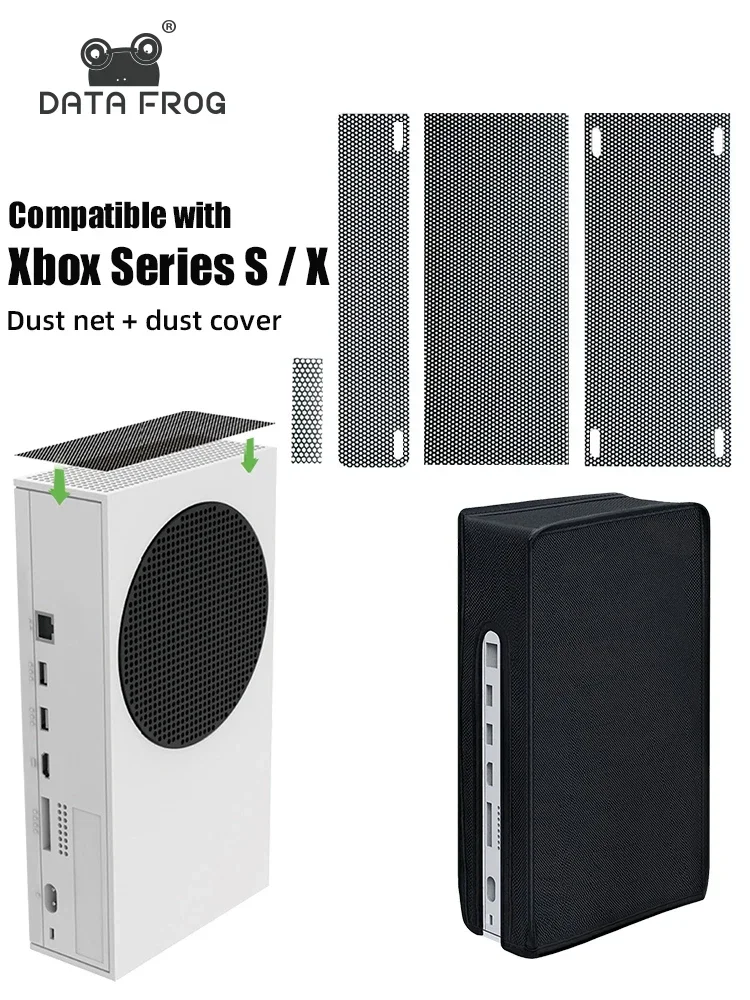 DATA FROG – housse de protection amovible et lavable, anti-poussière, Kit de filtres pour accessoires de console de jeu Xbox Series S
