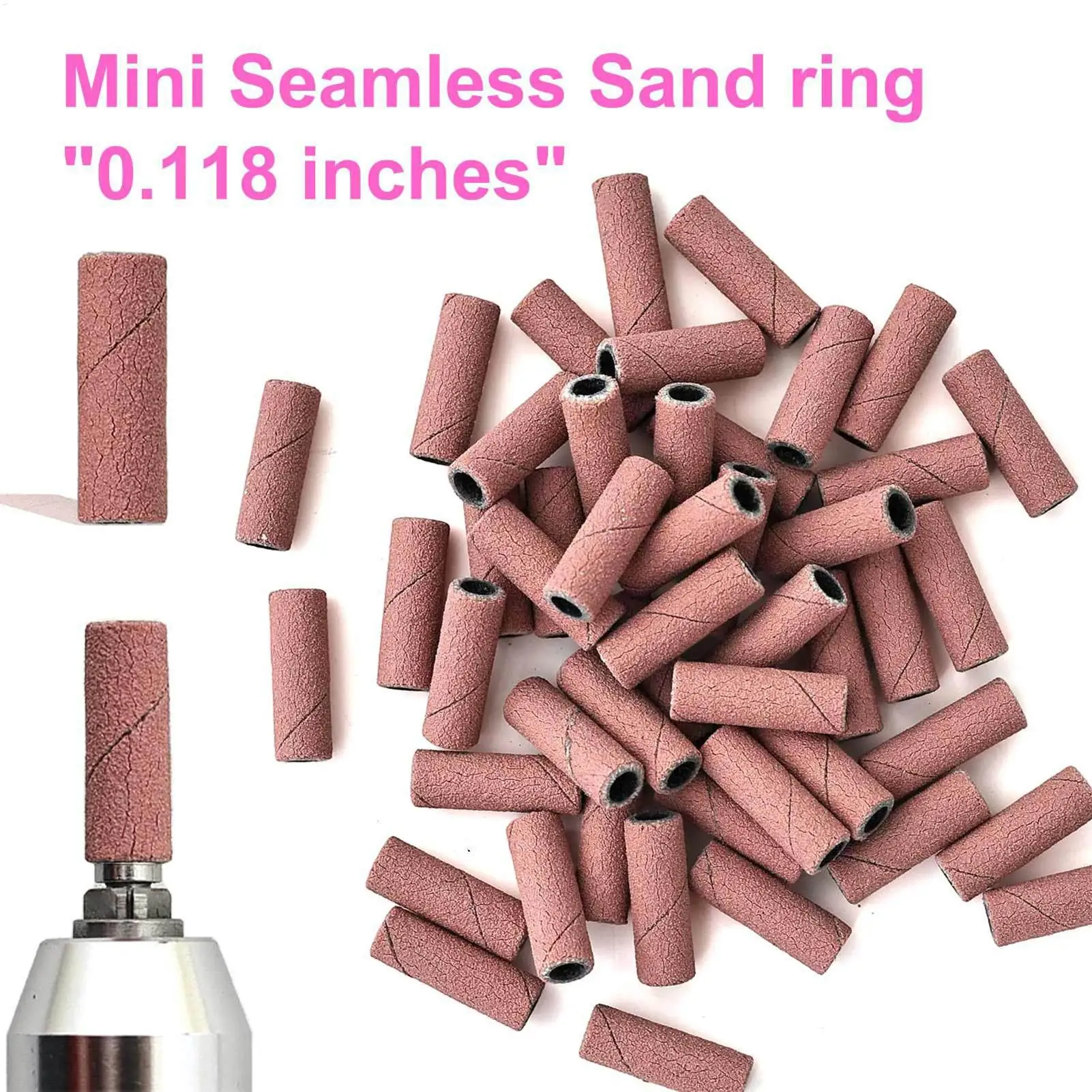 50pcs Nail File Sanding Bands Nail Drill Bits Sanding Bands for Electric Machine File Grinder Sand Band Nails Gel Polish Remove