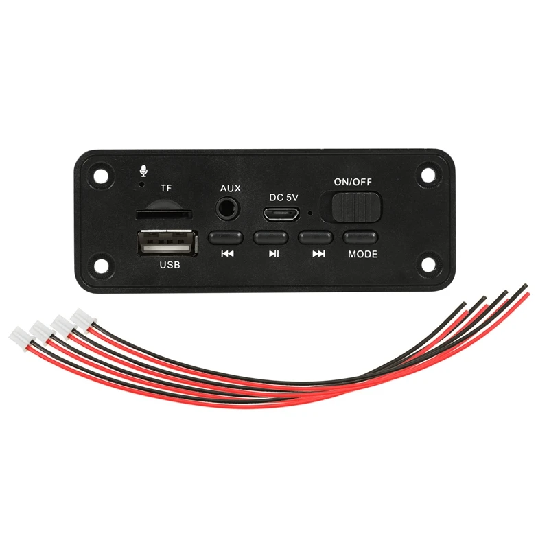 Bluetooth 5.0 MP3 Decoder Board Module 2 X 3W Speaker Car FM Radio Module 5V Support Recording Call Handsfree Function