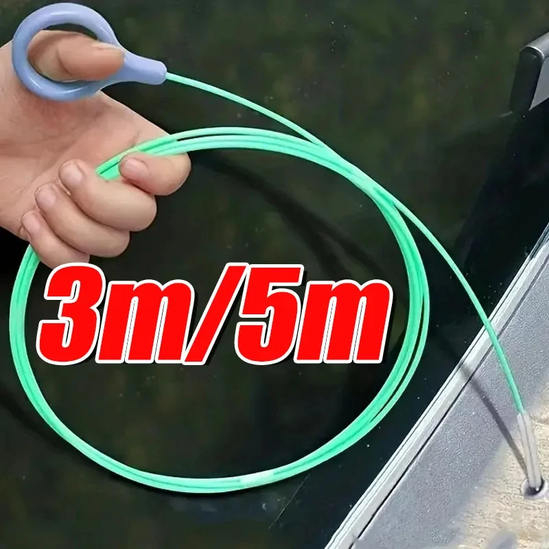 Escova de Limpeza para Drenos de Teto Solar de Carro 3M/5M, Ferramenta de Desobstrução com Mangueira Flexível Longa, Removedor Universal de Entupimentos para Tubos de Drenagem Automotivos