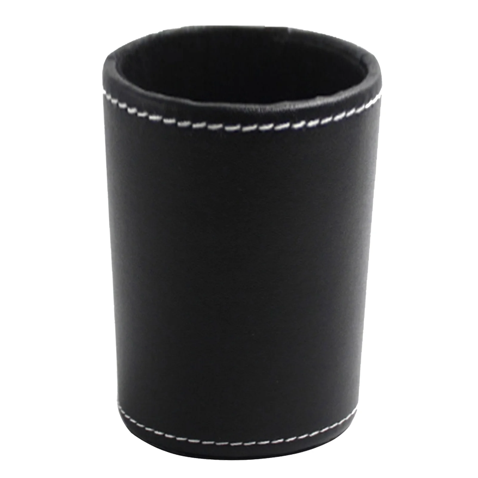 

PU Circular Pen Holder Black Desk Organizer for Office Home Lightweight 1Pcs PU Pen Holder