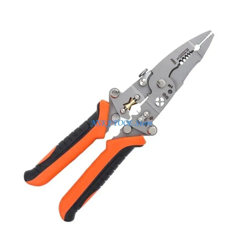 L8RC 12 1 Piculadores remoção fios dobráveis ​​Crimper multifuncional para descascamento arame