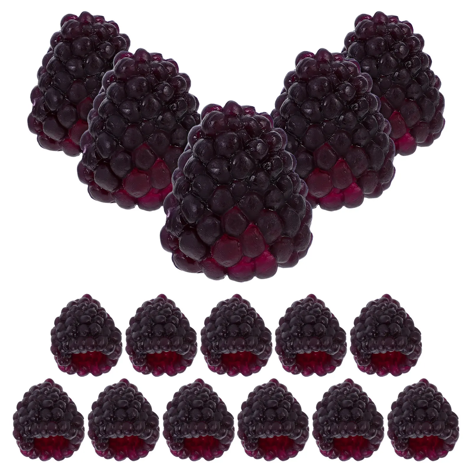 

16Pcs Lifelike Raspberry Decorations Eye-Catching Vibrant Fake Fruit Models for Scene Photography Props DIY Fruit Decor Desktop
