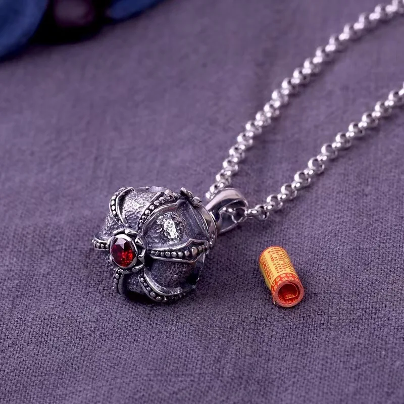 Retro Taishang Laojun Alchemy Furnace Openable Pendant Ga Cang Bottle Necklace Trendy Jewelry for Men and Women