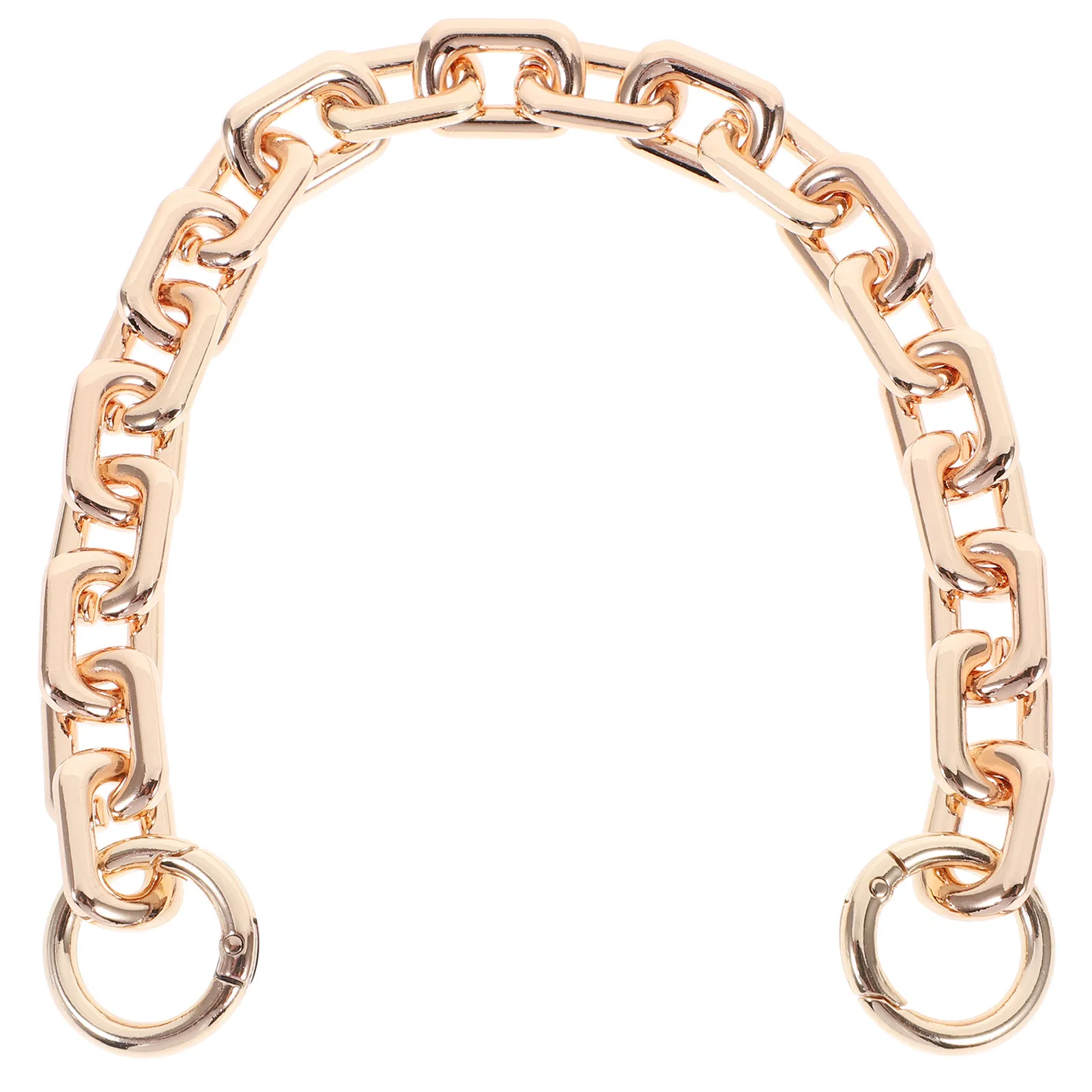 1Pcs Short Thick Metal Purse Chain Light Gold Spring Clip Handbag One Shoulder Bag Strap Replacement Decorative Accessory