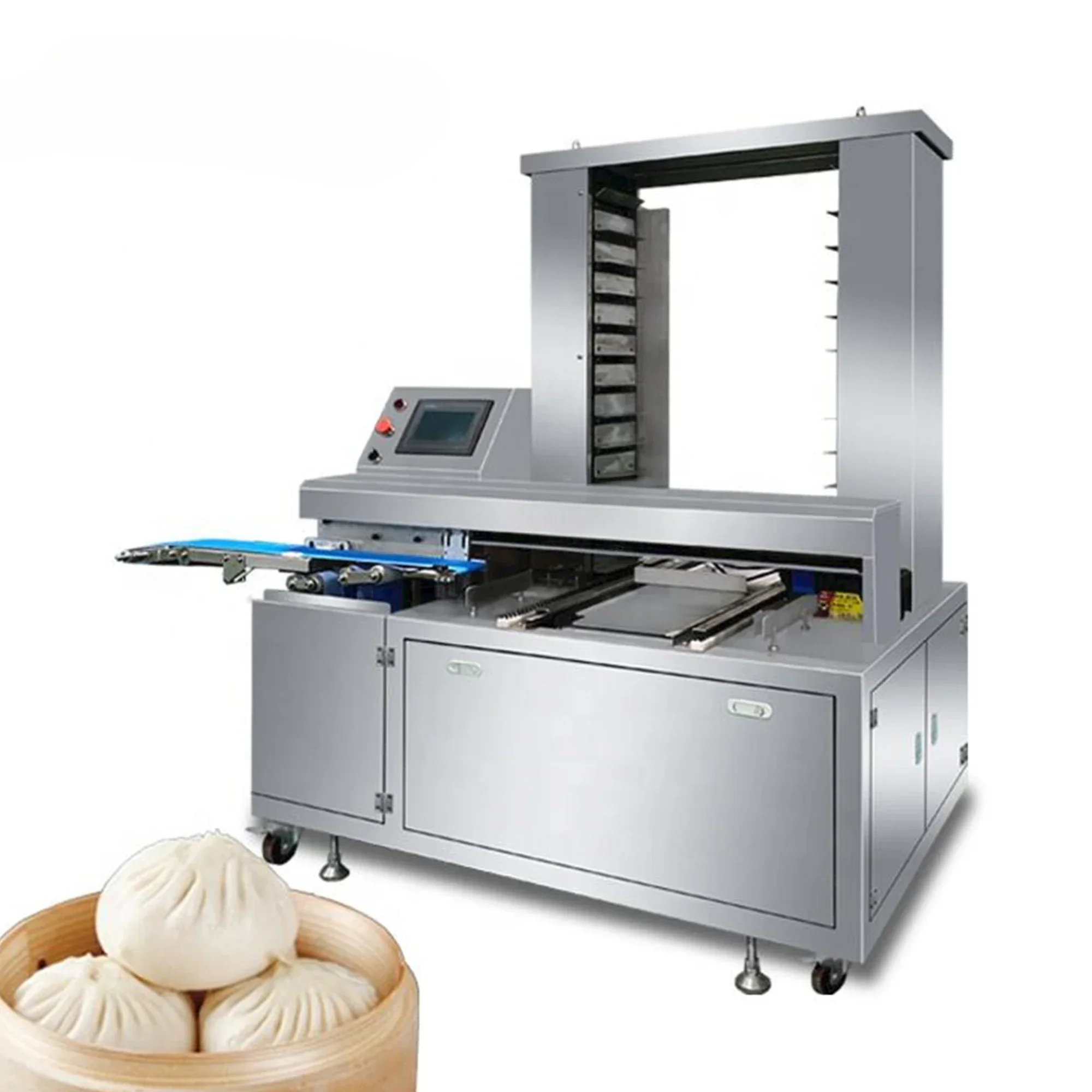 Industrial Pastry Food Mochi Cookie Tray Arranging Machine Mooncake Stamping  Arrangement