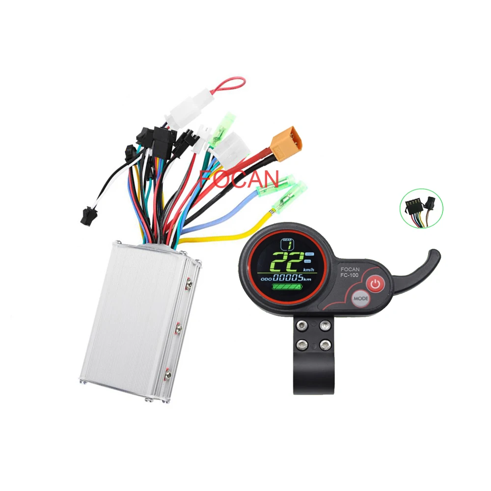 250W 350W 24/36/48/52V/60V Electric Bicycle Controller Scooter LCD Display Control Panel with Throttle Shift Switch E-bike Parts