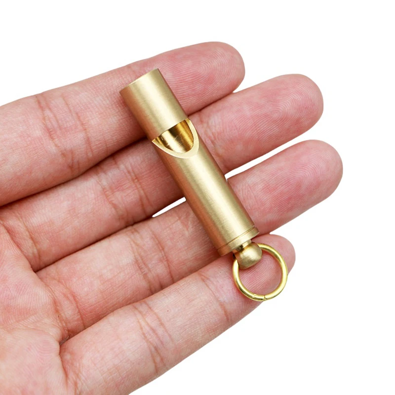 Brass Whistle High Decibel Portable Outdoor Hiking Camping Life-Saving Referee Training Whistles Outdoor Gadgets