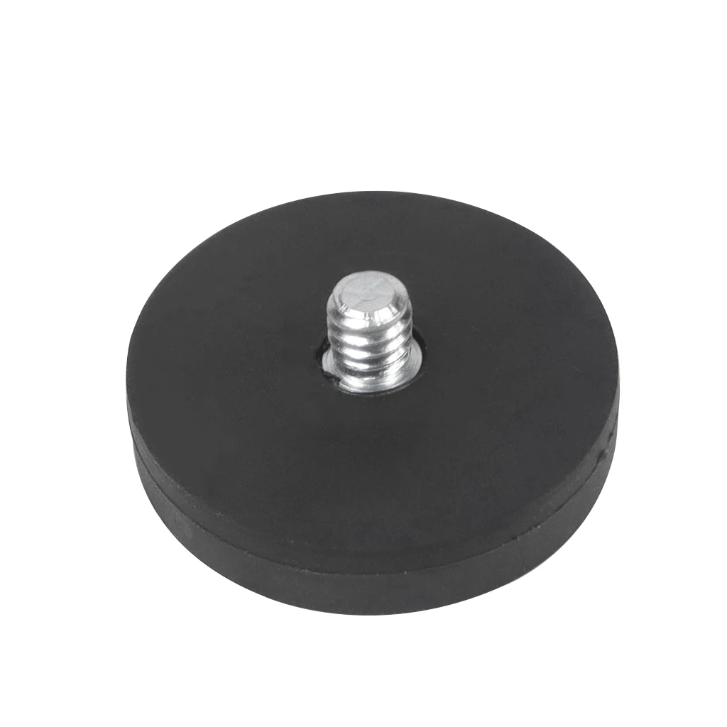 1x Strong Magnetic Magnet Round Rubber Coated Base D36mm 1/4 M4 M5 M6 Mount for SLR Camera Car Roof LED Light Bar Holder Bracket