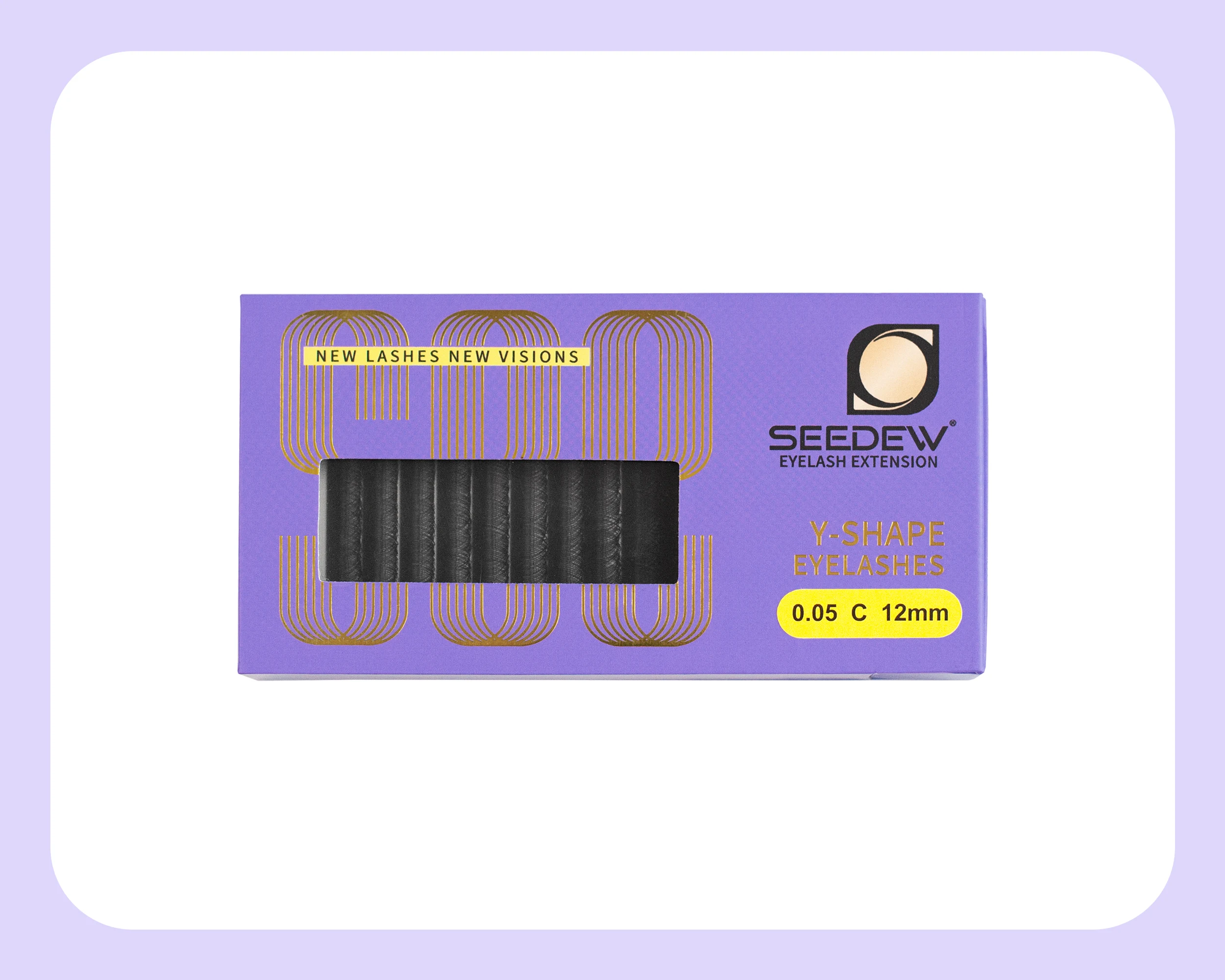SEEDEW 0,07mm Y-Form Wimpern 5 Packungen/Set Make-up Maquiagem YY Handgewebte Premium Weiche Leichte Natürliche Private Label Großhandel – Detail 6