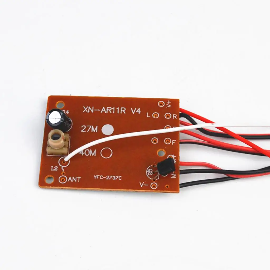 RC Car Replacement Parts 27MHZ Receiver Board with Antenna Multi Function Remote Control Circuit Board for Hobbyist