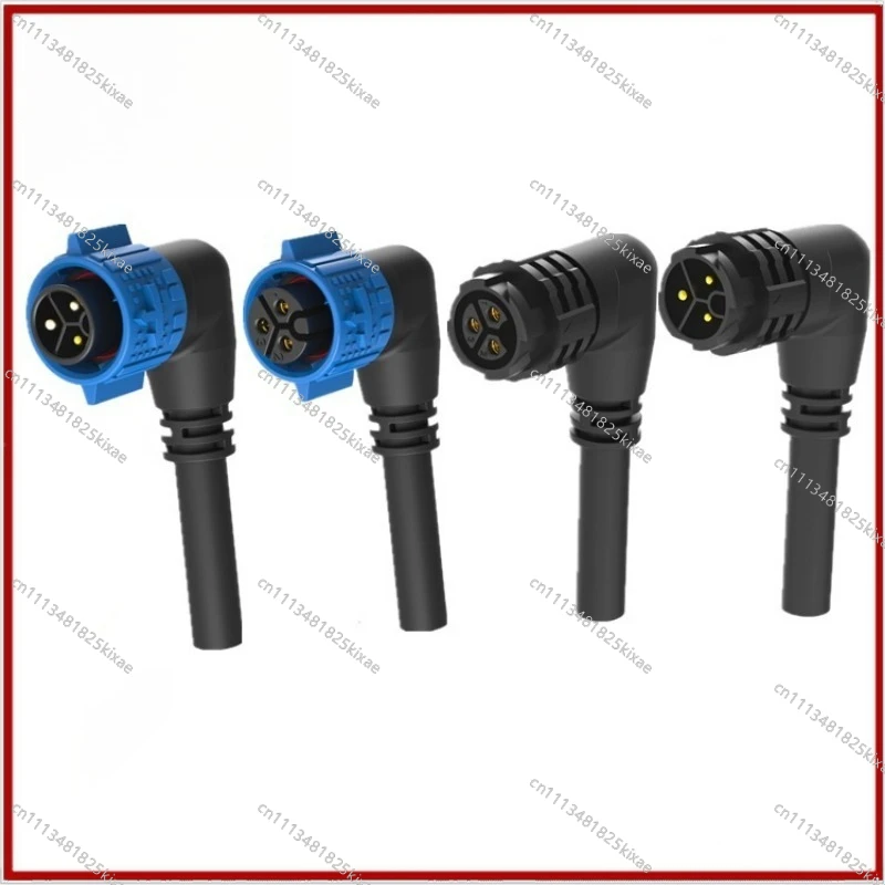 For M19 Self-locking Assembly Rubberized 90 Degree Male and Female High-performance Waterproof, Anti-corrosion and Anti-aging