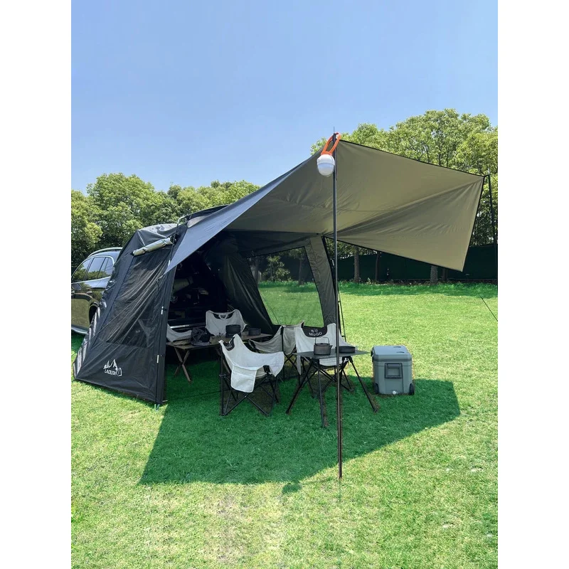 Lohascamping صندوق السيارة خيمة لرسو السفن المحمولة مقاوم للماء SUV الذيل خيمة 3-4 أشخاص قبة خيمة ظلة نفق نمط خيمة