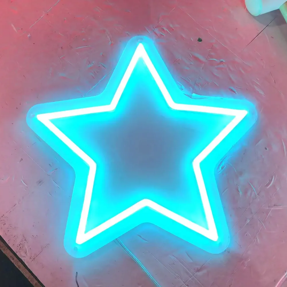 Star Neon Sign Xmas Wedding Party Holiday Kids Birthday gift Room Home Fariy Decorations Neon Lamp  Acrylic LED Wall Decoration