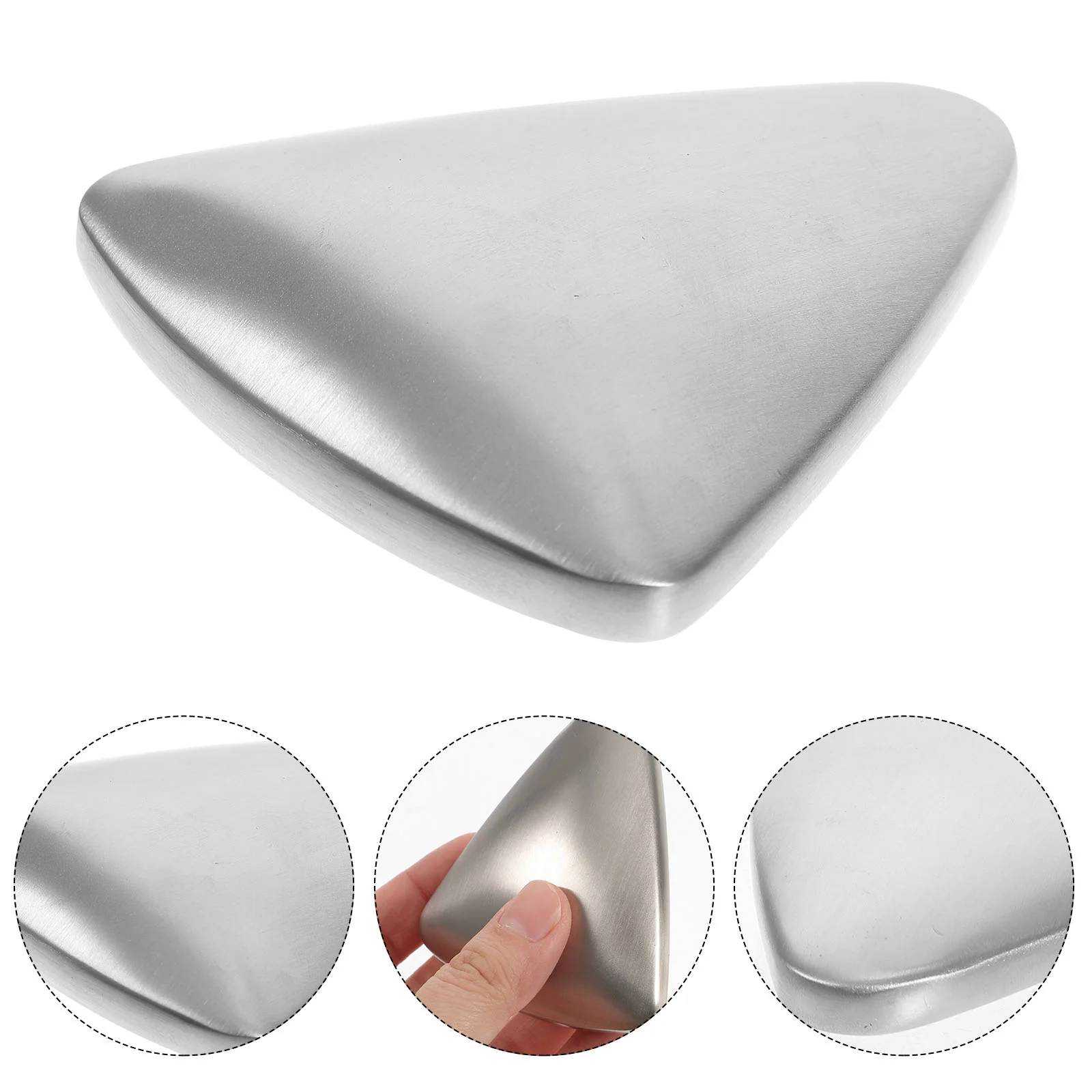 Stainless Refrigerator Soap Metal Triangle Shape Odor Remover Bar Soap Hand Soap Random Style Stainless Steel Soap