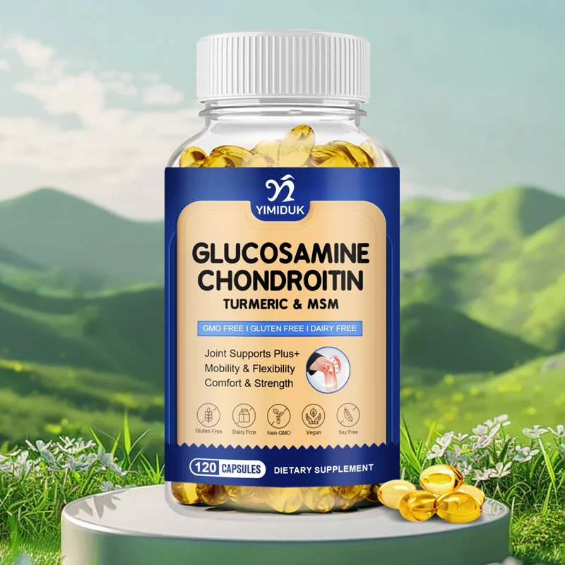 Glucosamine Chondroitin for Joint Support & Health Complex with Additional OptiMSM & Collagen Peptides for Hair, Skin & Nails