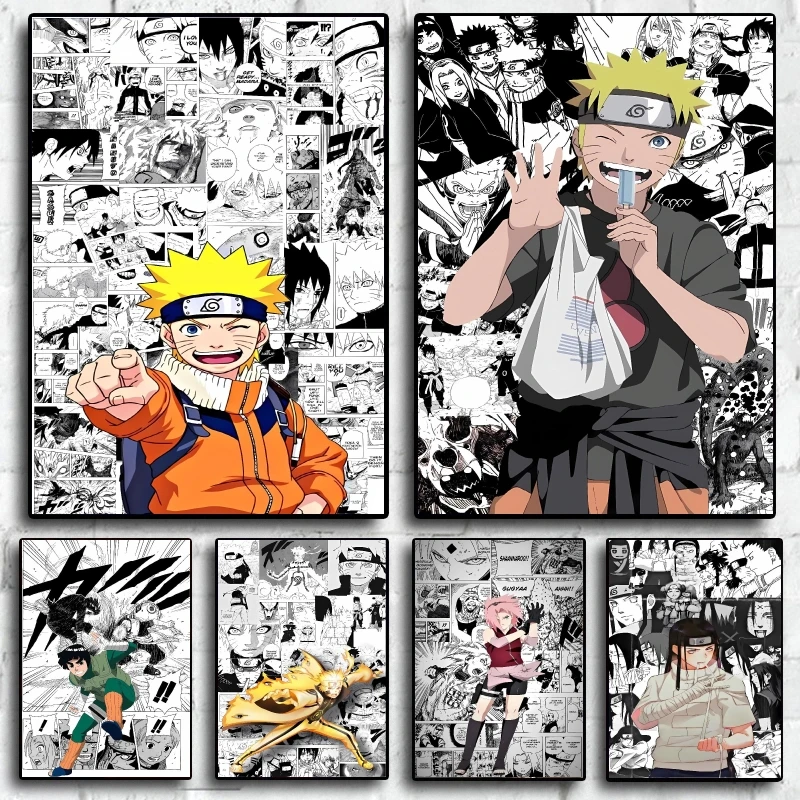

Japanese Classic Anime Naruto Theme Character Comics Pictures HD Canvas Print Modern Home Children's Bedroom Decor Gifts