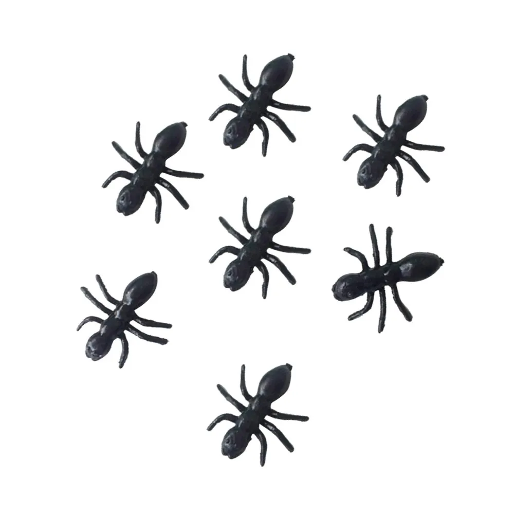 

50Pcs Lifelike PVC Fake Ants Decoration Halloween Pranks Party Game Supplies Picnic Fun Ant Toy Ant Figure Toy