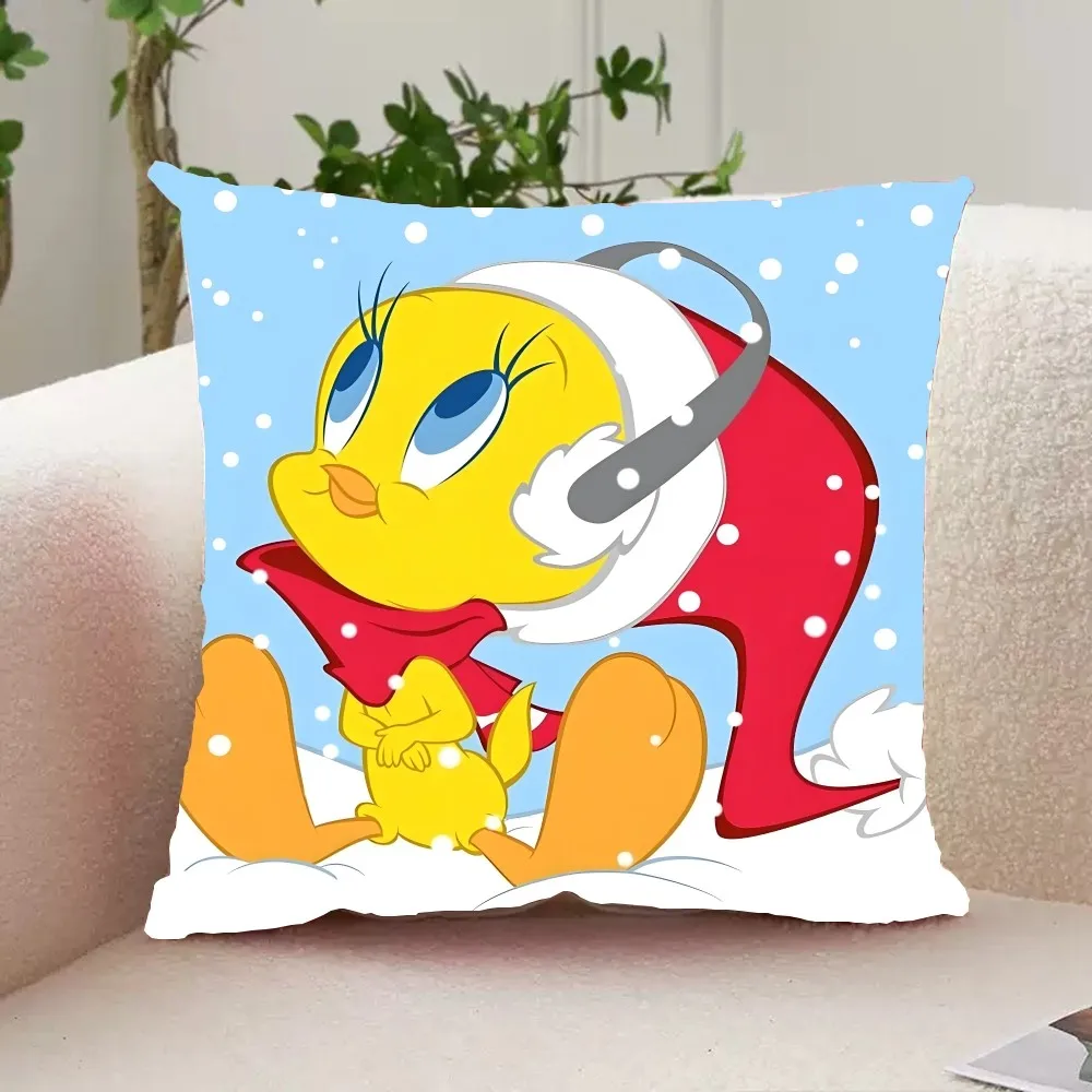 T-TweetyS BirdS Cartoon Pillow Case Pillowcase Cushion Cover Throw Comfortable Pillow Case For Sofa Car Christmas Gift