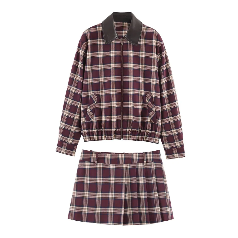 

Новинка 2026: Женский повседневный универсальный пилотный костюм с отложным воротником, длинными рукавами, декоративной молнией, юбкой-шортами с завышенной талией и облегающим силуэтом