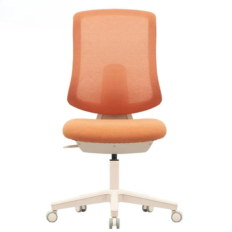 Contemporary Iron Frame Ergonomic Executive Office Chair with Adjustable Height Swivel Base No Armrest BIFMA Certified