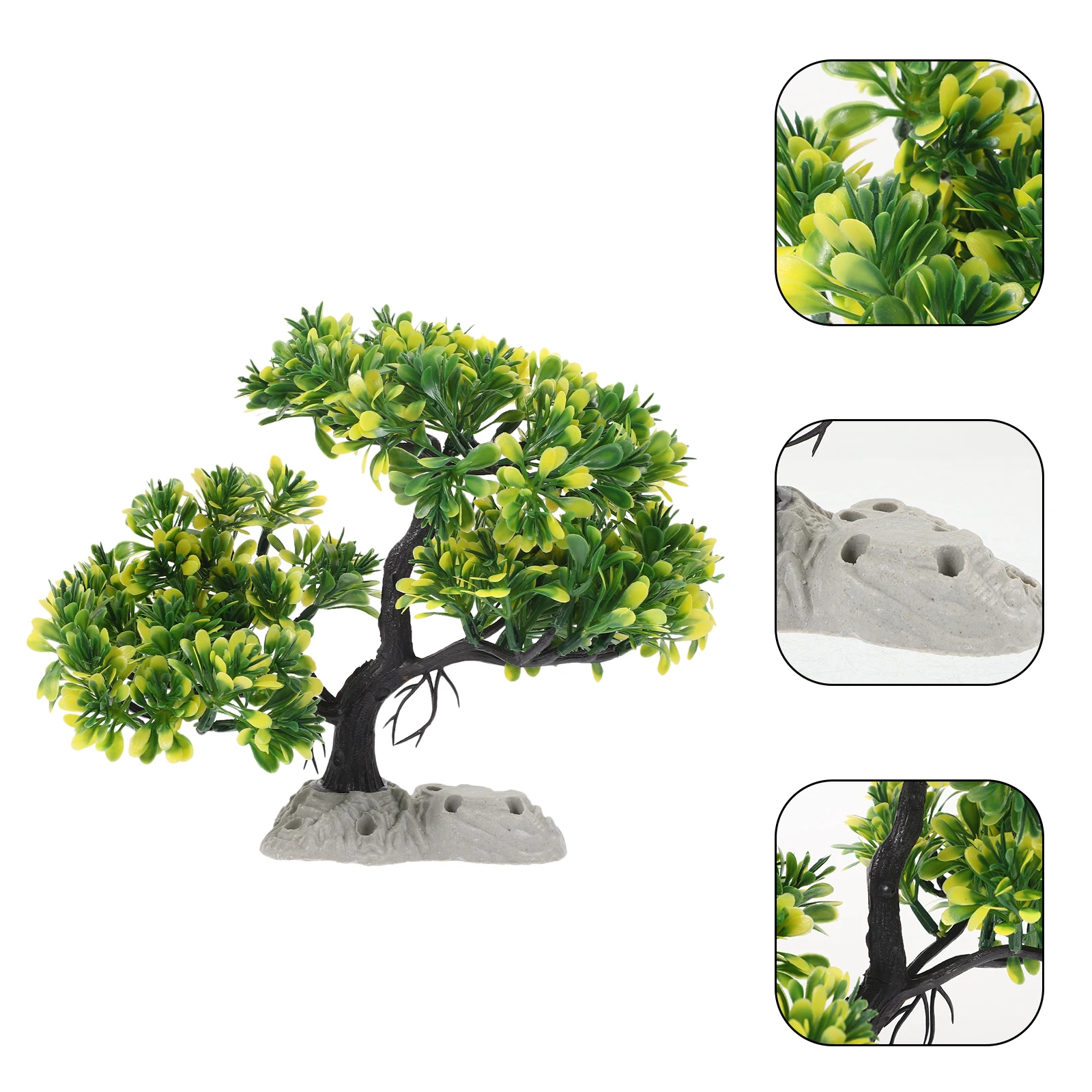 

Realistic Fake Pine Tree Aquarium Decoration Fish Tank Plant Resin Durable Safe Landscape Home Office Decor Aquarium Plants