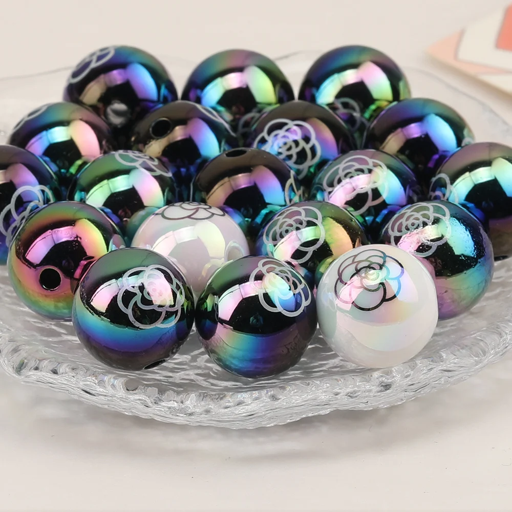 Cordial Design 100Pcs 16*16MM Hand Made/Acrylic Beads/Jewelry Findings & Components/Round Shape/Aurora Effect/DIY Beads Making