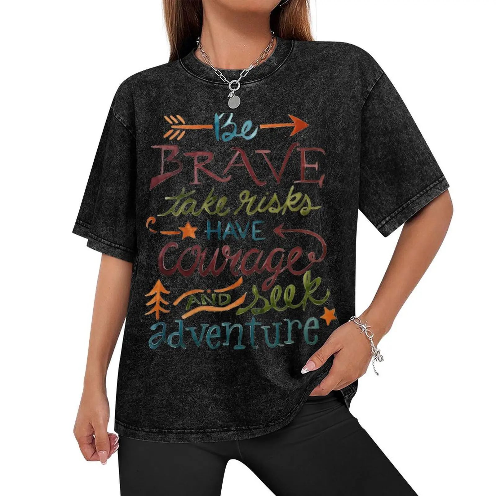 Bravery & Adventure T-Shirt korean fashion oversized outfits for men