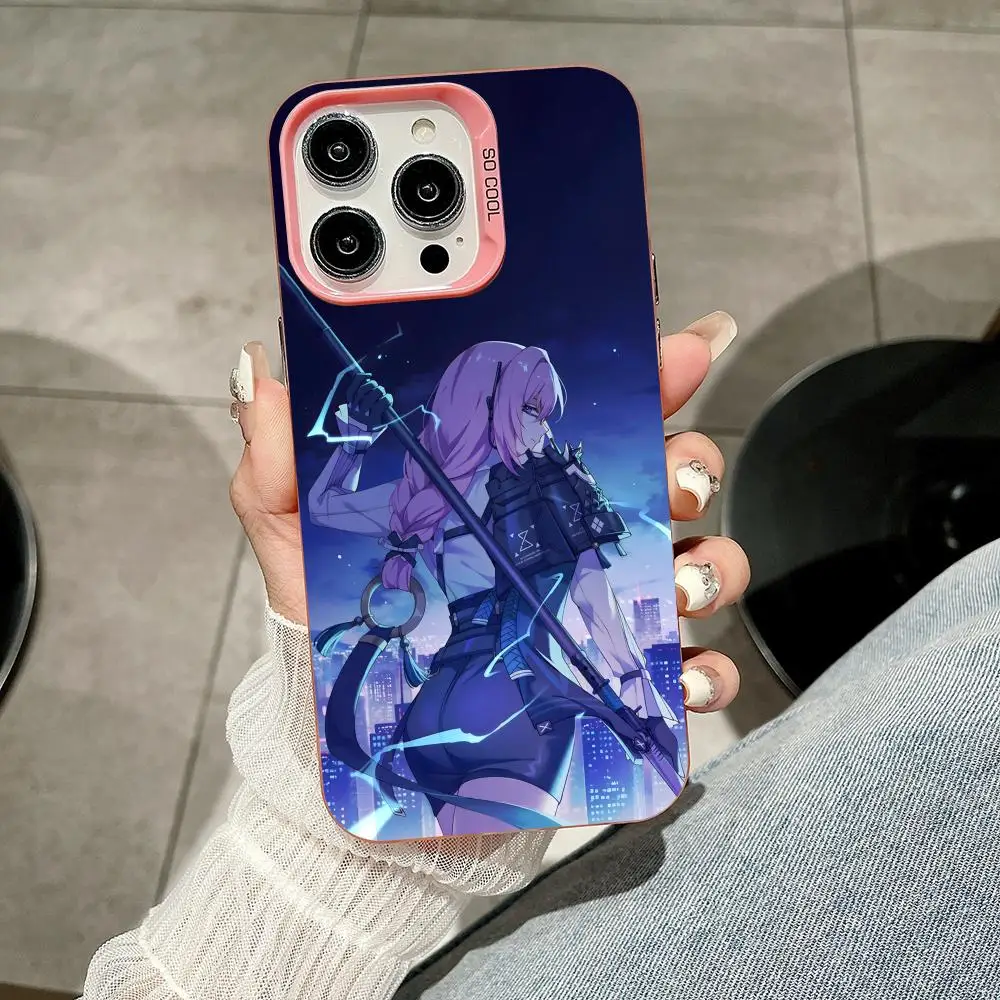 Zenless Zone zéro Yanagi coque de téléphone pour iPhone 17 16 15 14 13 12 11 X XR XS 8 7 Pro Max Plus translucide rose couverture jolie