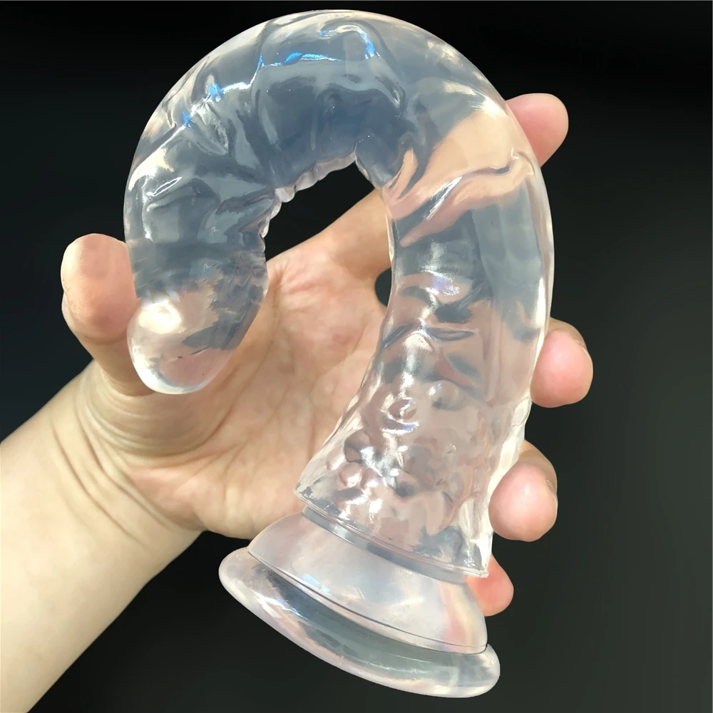 Soft Crystal Jelly Dildo Realistic Suction Cup Strap On Penis Anal Dildo Pegging Strapon Harness Sex Toys for Woman Sex Products