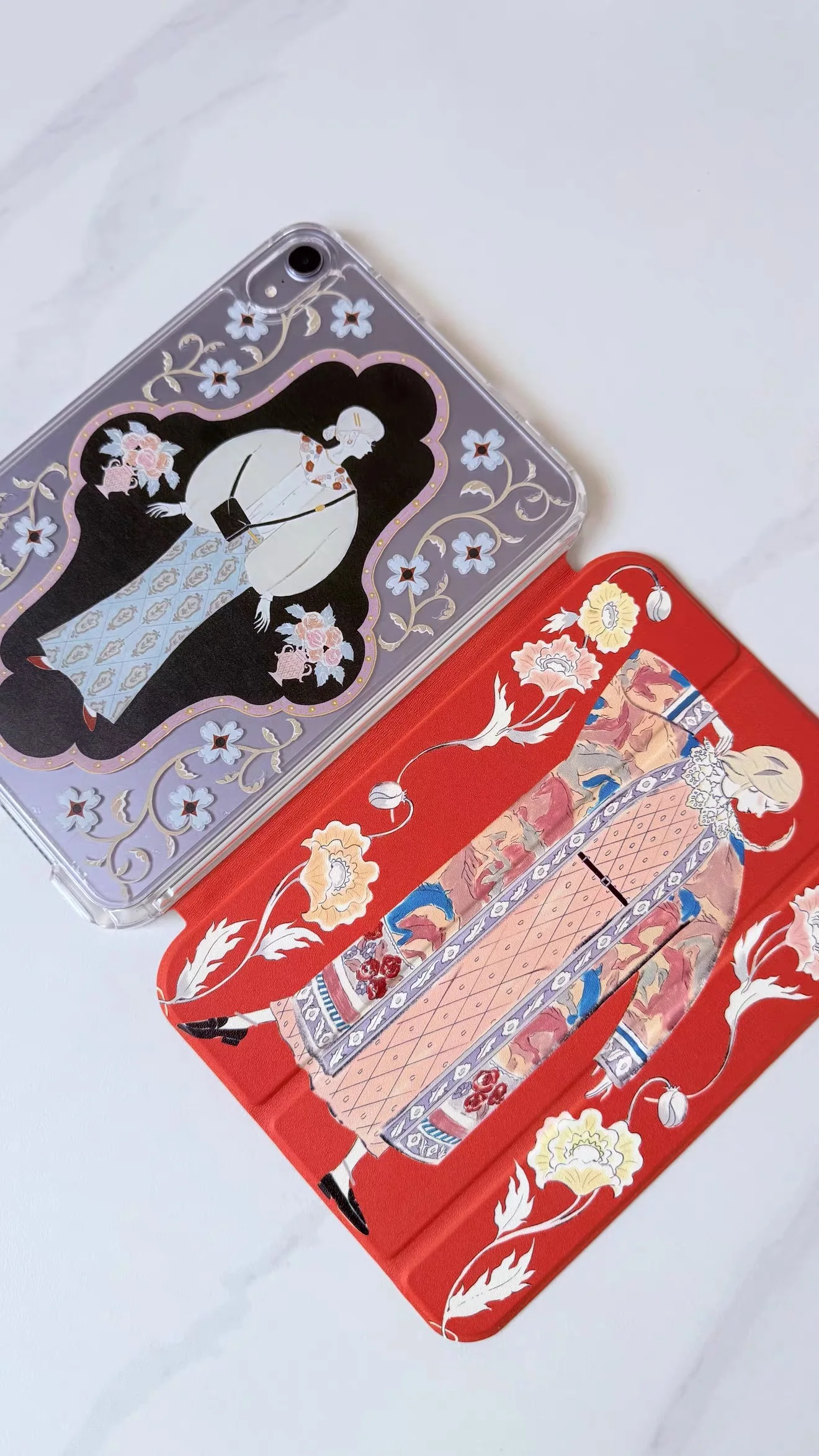 

Bohemian style flat shell, Y-shaped split design, acrylic material, suitable for iPad
