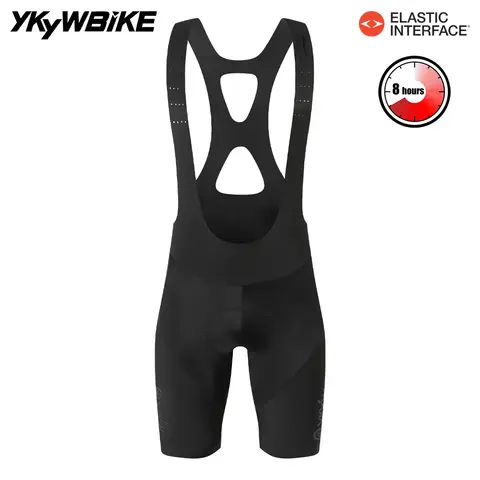 YKYWBIKE Men Cycling Bib Shorts Italy Padding 7Hour Riding 3D Bicycle Bibs Pants Breathable Hollow Back Seamless Road Bike Pants